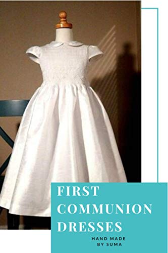 Suma White Flower Girl Dress First Communion Dresses Smocked Dress Hand Shantung Fabric (8) #TOP4