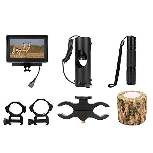 Sumger 984ft/328yard Infrared Night Vision Scope Video Cameras, IR NightVision Riflescope 1080P Hunting Optical Scope 5\" Portable Display Screen for Hunting Optics