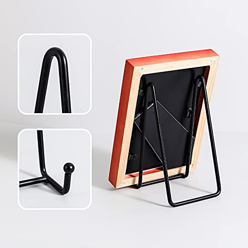 Qfull 2 Pack 6 Inch Plate Stands For Display - Plate Holder Display Stand, Iron Easel Holder Display Stands For Picture, Decorative Plate, Platter, Book, Photo Easel, Tabletop Art #TOP2