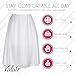 Valair Classic Short and Long Half Slip Skirt for Ladies and Girls - Slight Flair - Anti Static - XX-LARGE, WHITE, 20
