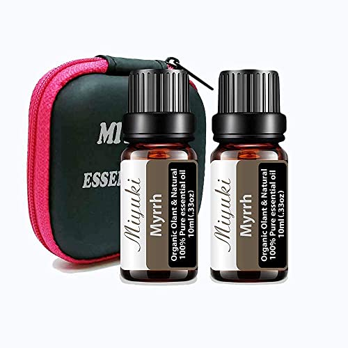 Miyuki 2Pack Myrrh Essential Oil And 8Pack Essential Oil Set With Vetiver Patchouli Myrrh Ylang Ylang Black Pepper Cinnamon Ginger Juniper Berry #TOP1