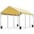 ADVANCE OUTDOOR 12x20 ft Canopy Garage Heavy Duty Carport Car Boat Shelter Party Tent, Adjustable Peak Height from 9.5ft to 11ft, Beige