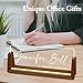 Desk Name Plate Personalized, Custom Acrylic Name Plate for Desk, Office Decor for Women Men, Appreciation Gifts for Coworkers Boss Teacher - Light-Up Name Plaque