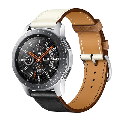 Bracelet en cuir pour Huawei Watch 4 Pro et GT 46mm, accessoires Silver Yellow