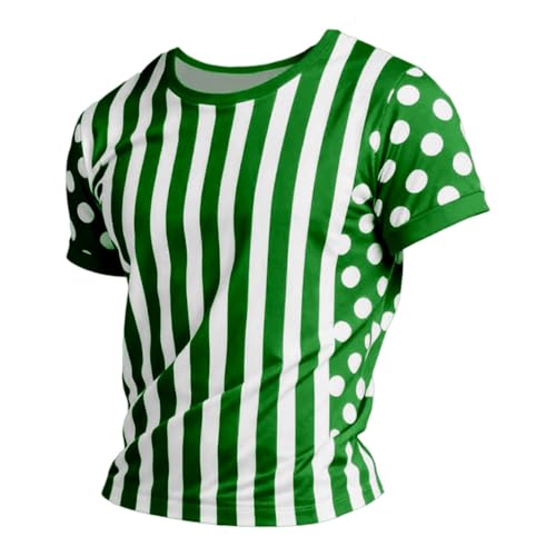 Camisetas para hombre de cuello redondo a rayas, camiseta de...