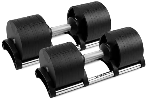 Image of Squatz Adjustable Dumbbell Set 70-140LB Adjustable Dumbbells For Home Gym, Anti-Slip Handle With Heavy‑Duty Plates, Exercise Fitness Dumbbells For Home Gym Strength & Weight Training