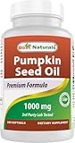 Best Naturals Pumpkin Seed Oil Capsules, 1000 mg, 180 Count