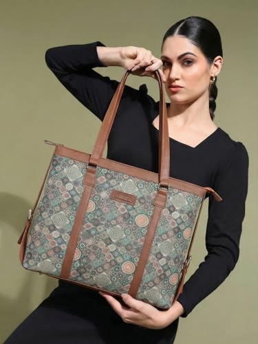 Image of Stylish Tote Bags for Office Use | Laptop Bag 15.6 inch | Purse for Women | Vegan Leather Handbag | Daily & Travel Use |