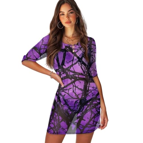 Robe de plage camouflage violette pour sublimer vos après-midis au bord de l'eau
