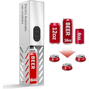 YOTAN Electric Can Crusher, Automatic Can Crushers for Recycling 12oz&16oz Cans, Can Crusher Electric, Wall Mounted, Can Smasher for Recycling Aluminum Seltzer, Soda, Cola, Beer Cans