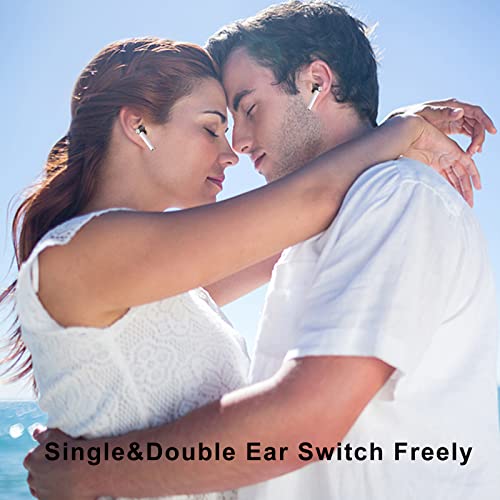 Bluetooth Headphones V5.3 True Wireless Earbuds Press Button Control 48H Earphones Aviation Aluminum Sound Chamber Stereo Headset Long Battery Life With Led Power Display & Built-In Mic For Phone #TOP5