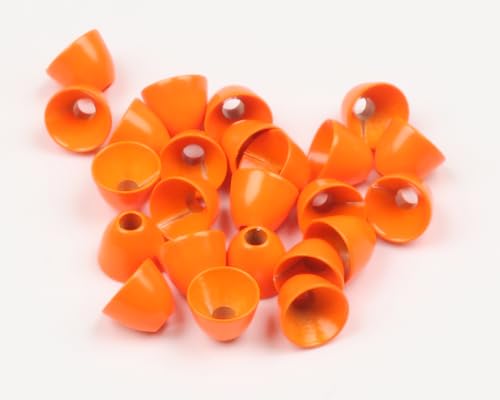 Hareline Fly Tying Cone Heads - X-Small 5/32", Fl Orange