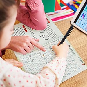 4 Pack of Grooved Writing Books for Kids,Magic Copy Books,Reusable Writing Practice Workbook for Kids Age 3-5 Kindergarten Preschool Calligraphy - Image 9