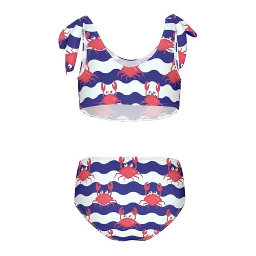 Image of CaTaKu Girls Two Piece Swimsuits Toddler Bathing Suits Bikini Set Summer Beach Swimwear for Girls Size 3-12T
