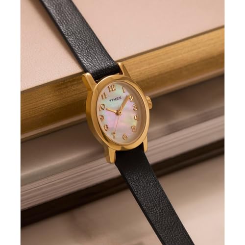 Image of Timex Women's Cavatina Watch - TPearl Dial Gold-Tone Case