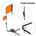 MiOYOOW 3PCS Ice Fishing Tip Up, Foldable Triangle Ice Fishing Rod with Orange Pole Flags for Outdoor Winter Ice Fishing