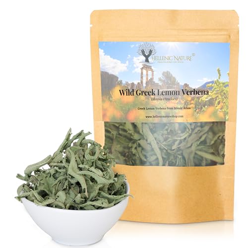 WILD GREEK LEMON VERBENA DRIED PREMIUM QUALITY- from Mount Olympus Handpicked and Air-Dried in DoyPack with ZipLock for Awesome Freshness and Aroma (1.41 Ounce (Pack of 1), Lemon Verbena)