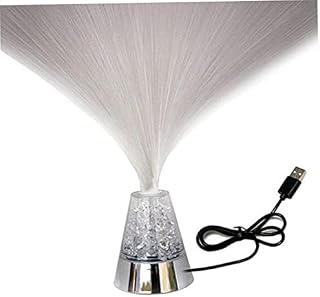 Muzrunq Fibre Optic Lamp Led Color Changing Night Light Mood Relaxing Light with USB Cable Fibre Optic Ice Crystal Lamp Color Changing Night Light Led Table Lamp (no Battery)