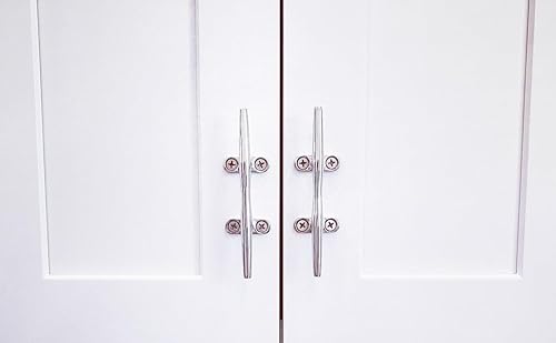 Miniatura 8 de MIZUGIWA Boat Cleats 316 Stainless Steel Dock Cleats for Boat,4 Inch 5 Inch 6 Inch 8 Inch,Marine Cleats,Open Base Cleats,Rope Cleat with Fasteners