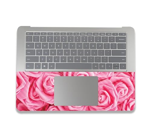 Image of MightySkins Carbon Fiber Skin Compatible with Microsoft Surface Laptop Studio 2 (2023) Full Wrap Kit - Super Pink Roses | Protective, Durable Textured Carbon Fiber Finish | Made in The USA