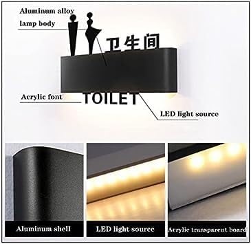 Restroom Signs Men Women, Led Toilet Sign, Restroom Door Sign, Men's and Women's Bathroom Sign, Restroom Signs for Business(B)
