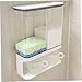 Laundry Powder Dispenser, 3000ml 2 Grid Waterproof Dustproof Clear Detergent Dispenser, Wall Mounted Laundry Powder Container with 2 Cups