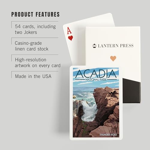 Baraja de 52 cartas tamaño póker Acadia National Park miniatura 3