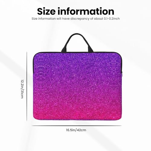 Gradient Sequin Sparkle 14in Laptop Case Sleeve Bag – Versatile Shoulder Messenger Briefcase, Designed for Business Travel4