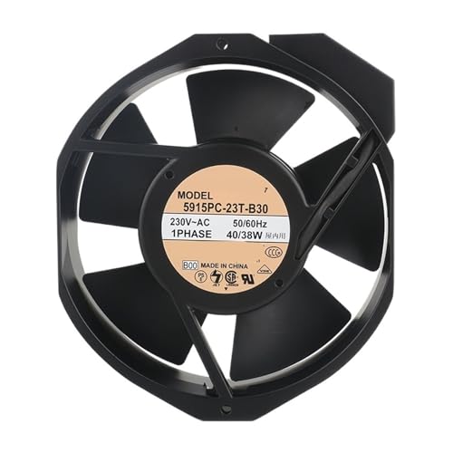 Ventilateur 17038 AC 230V 40W compact en aluminium pour dissipation thermique continue
