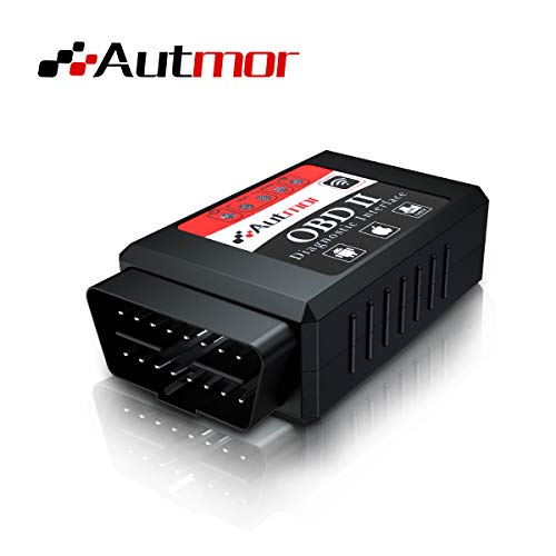 Autmor WiFi OBD2 de Voiture, OBD2 Voiture Code Adapté aux Toutes Voitures, Lecteur Balayage Outil par lIntermédiaire de WiFi Relier avec Le Dispositif iOS, Android et Windows
