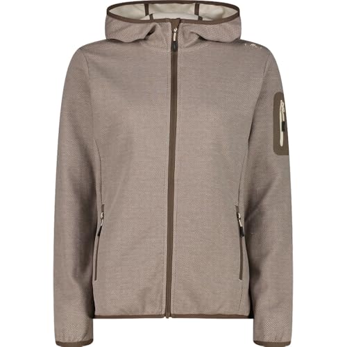 Veste hoodie CMP Femme toffee-cream en grande taille 3XL