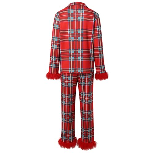 Pijama de Navidad cómodo traje de dos piezas manga larga festivo 3