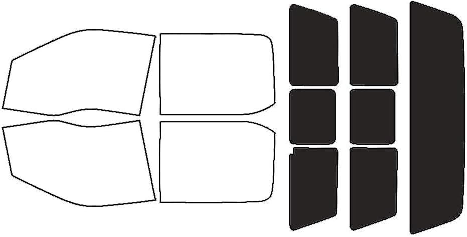 Rvinyl Window Tint Kit Compatible with Ford F-250 2017-2023 4 Door Super Crew - Black 20% - Single Ply No Bubble Film - Do it Yourself Vehicle Rear Windshield Precut Kit
