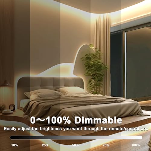 Tira LED COB 1 m 320 LED/m 5V USB Luz Cálida 3000K miniatura 5