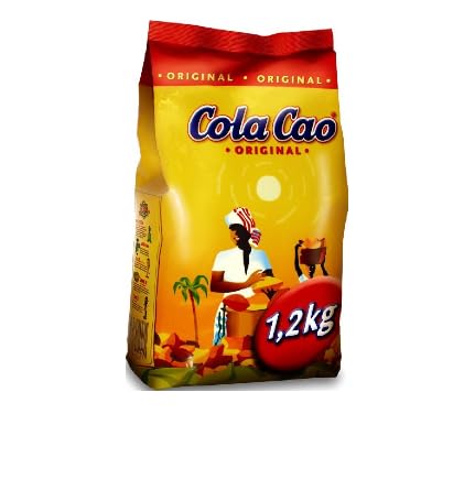Original Kakaopulver, Löslicher Kakao, 1,2 kg Packung, Gekühlt Servieren 33-38 Grad. PACK DE 2