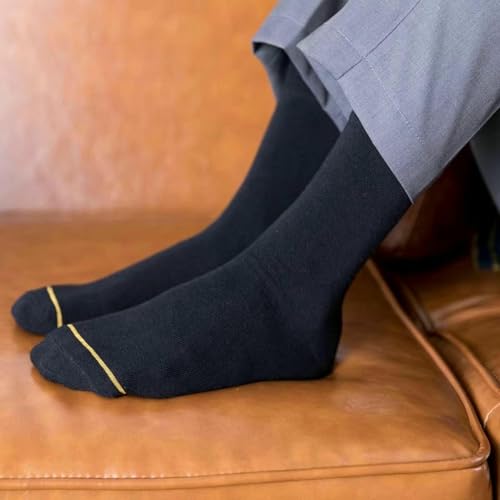5 pairs - solid color mid-tube autumn and winter business matching suit diamond check socks4