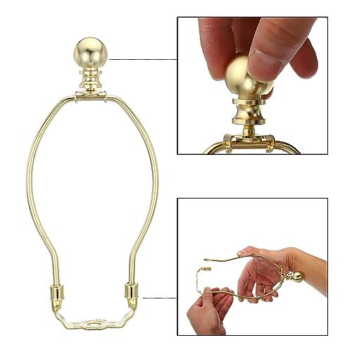 PATIKIL 7 Inch Lamp Harp Kit with Finial, 1 Set Gold Bracket Holder by PATIKIL - Used condition - Image 5