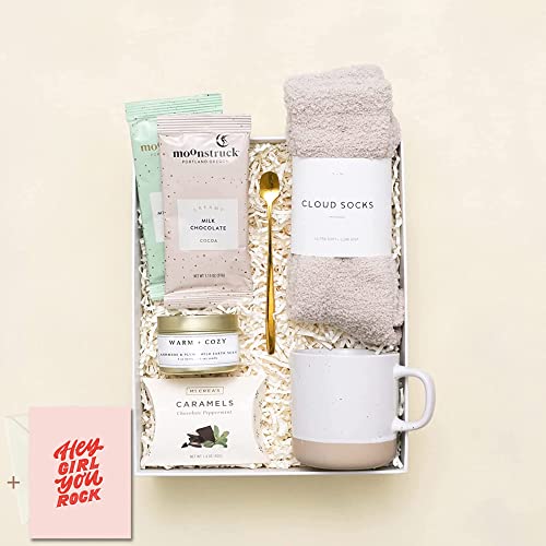 Unboxme Hot Chocolate Sampler Gift Box | Mug Gift Set, Employee Appreciation, Unique Holiday Gift Ideas, Birthday Gift, Care Package For Women & Men, Christmas Gift, Thinking Of You, Gift For Boss (Hey Girl You Rock) #TOP11