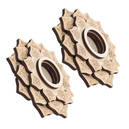 Funzionalità multiuso: questo set di supporti per sfere in legno è ideale sia come porta-campioni di cristallo che come supporti per sfere decorative, candele o altri oggetti speciali, supporto per sfere decorative, supporto per esposizione di rocce in legno