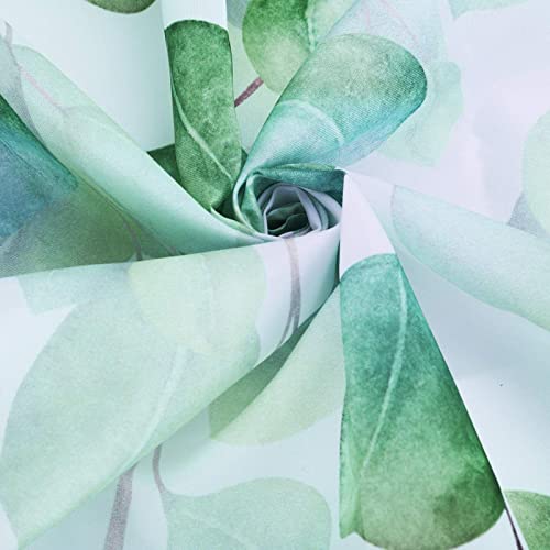Rideau de douche de qualité supérieure en polyester fin vert à feuilles - 7