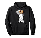 Chica Sexy Calabaza Cabeza Jack-o-Lantern Blackwork Sudadera con Capucha