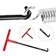 LIQWEI Auspuff Federhaken Metall, T Haken Motorrad Federzieher Montagehaken Stahl Federzug Haken 16 x 8 cm Bremse Federhaken für Fahrräder Trampoline Motorräder Motorrad Werkzeug