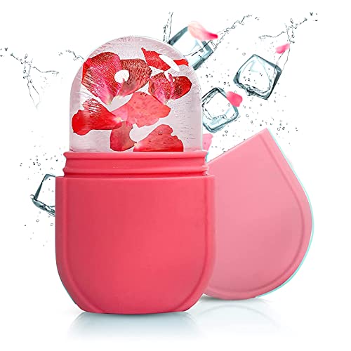 PASNOWFU Cryo Cube Ice Roller For Face, Eyes and Neck, Brighten Skin & Enhance Your Natural Glow, Reusable Facial Treatment to Tighten & Tone Skin & De-Puff The Eye Area, Cryotherapy for Face (pink)