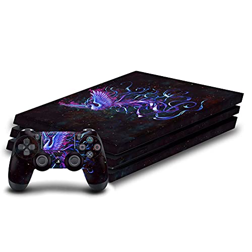 Skin autocollant PS4 Pro Phénix vinyle protection console de jeu et manette DualShock 4