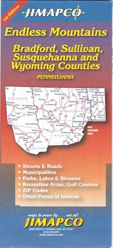 Endless Mountains Pennsylvania Folding Map