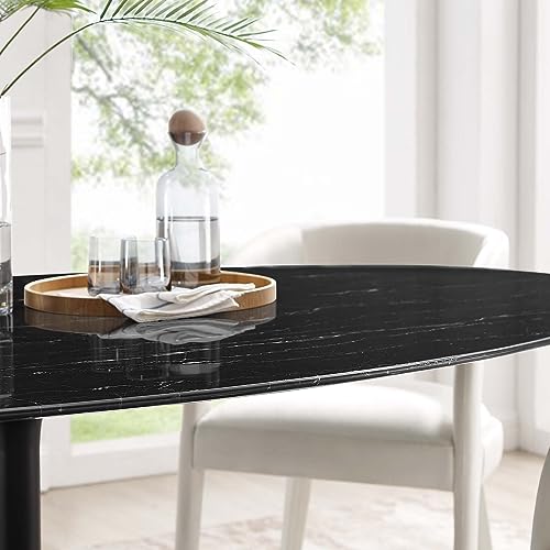 Image of Modway Lippa Oval Artificial Marble 78 inch Dining Table
