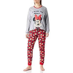 CERDÁ LIFE’S LITTLE MOMENTS Mujer Pijama Minnie Mouse-Licencia Oficial Disney, Gris, L