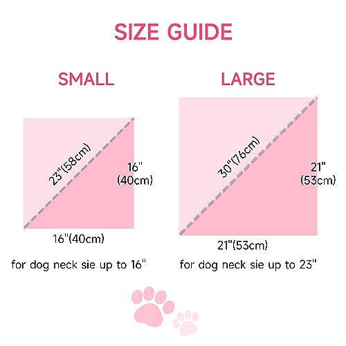 Image of Tunkoo Dog Bandana Super Cute Flamingo Dog Scarf - Durable and Stylish Adjustable for Girl or Boy Small Medium and Large Square Puppy Kerchief, S