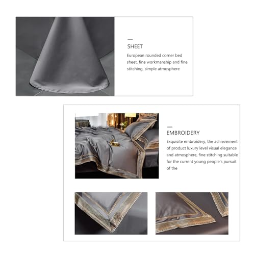 Parure de lit en coton égyptien rose pour un confort luxueux et doux - 4
