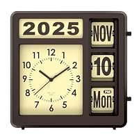 Amazon.co.jp: RELAX Flip Calendar Clock, Retro Watch, Analog